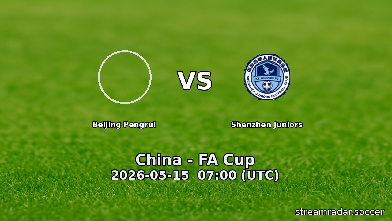 Beijing Pengrui vs Shenzhen Juniors