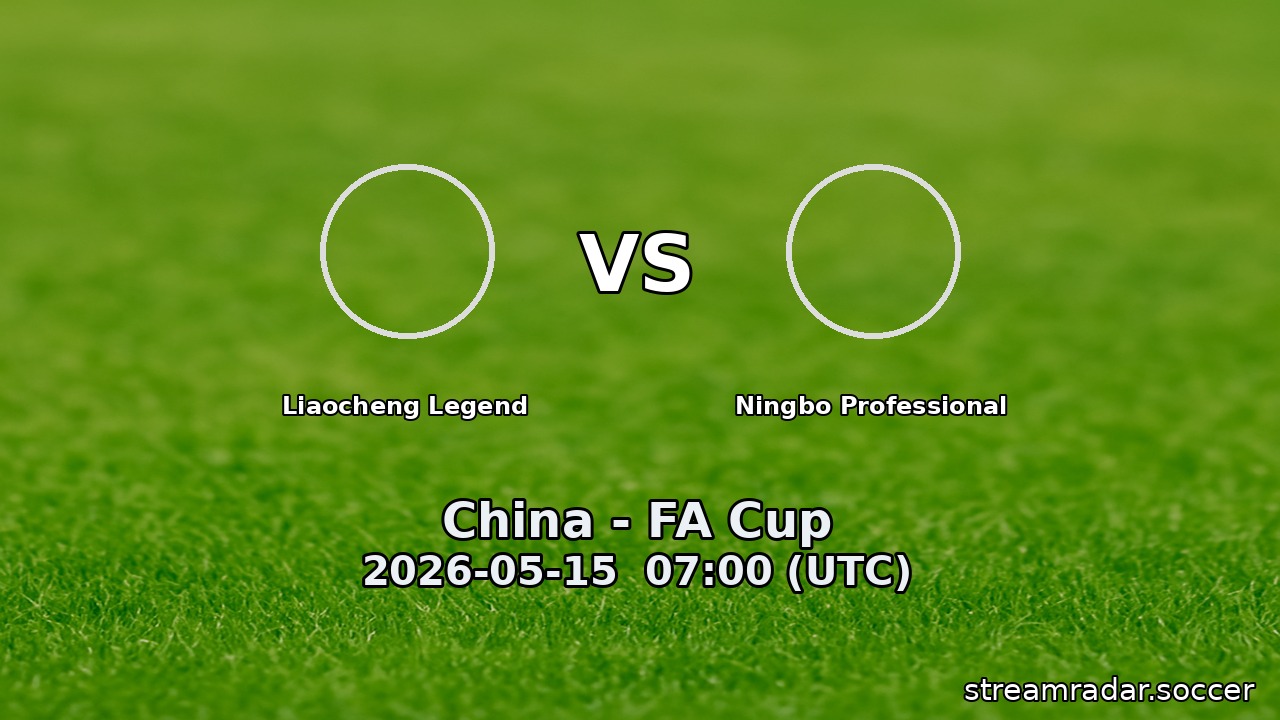 Liaocheng Legend vs Ningbo Professional