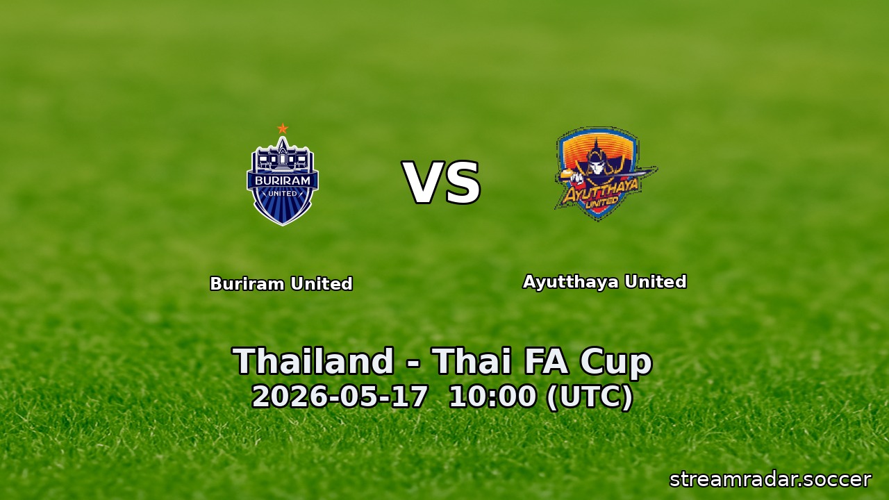 Buriram United vs Ayutthaya United