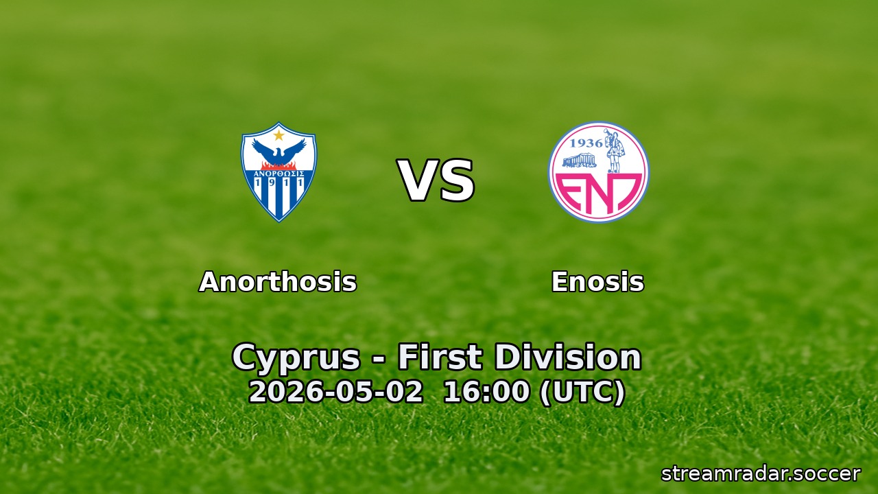 Anorthosis vs Enosis