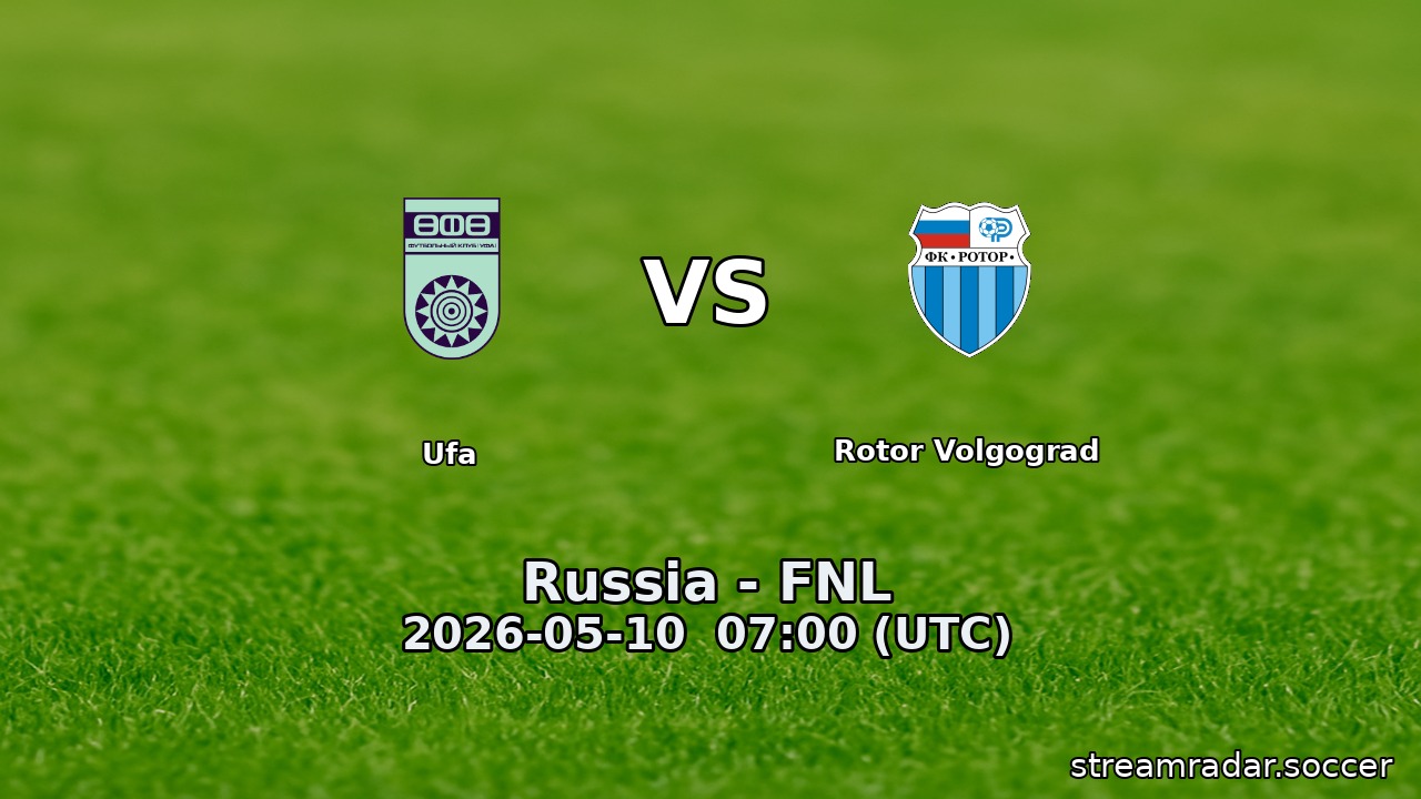 Ufa vs Rotor Volgograd