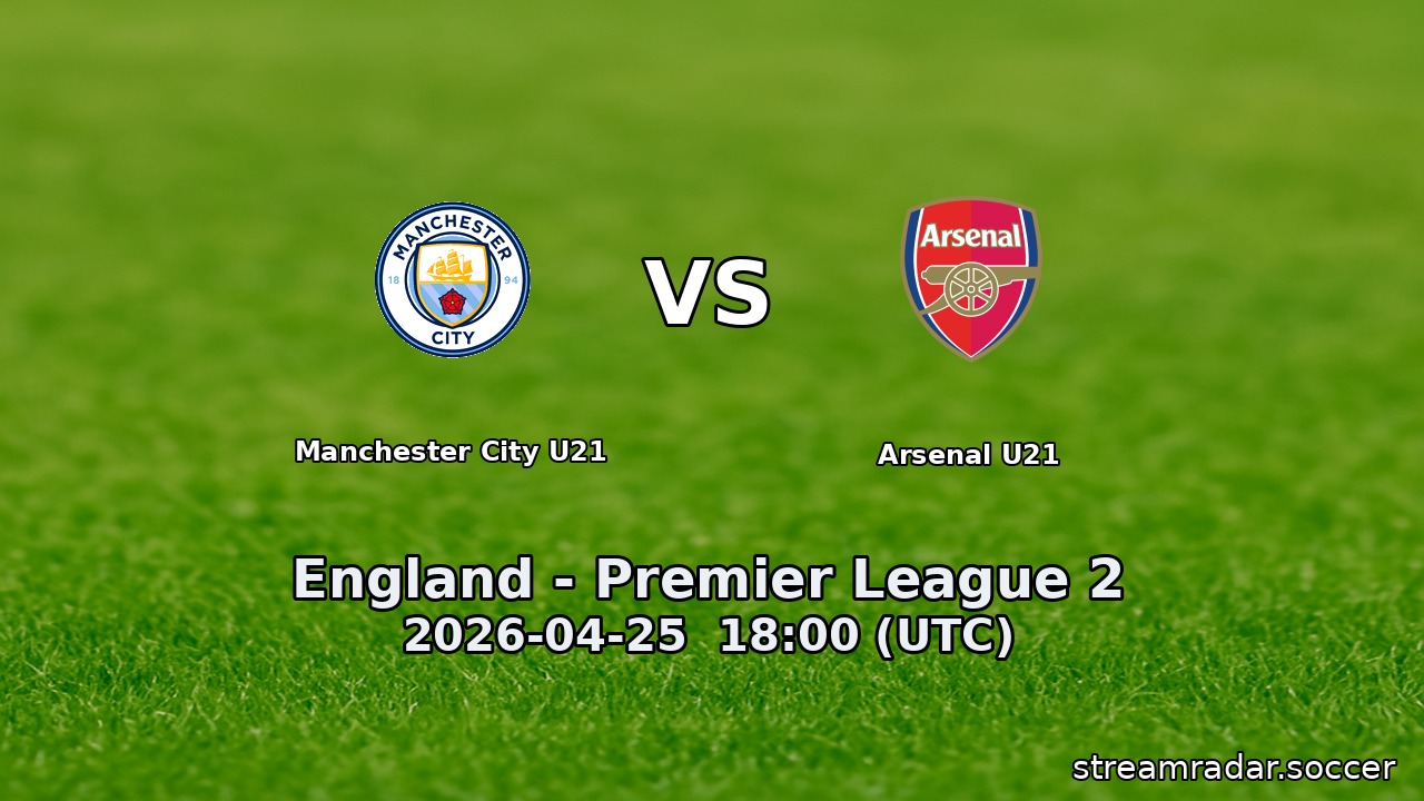 Manchester City U21 vs Arsenal U21