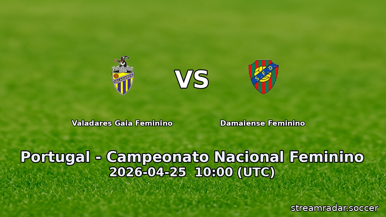 Valadares Gaia Feminino vs Damaiense Feminino