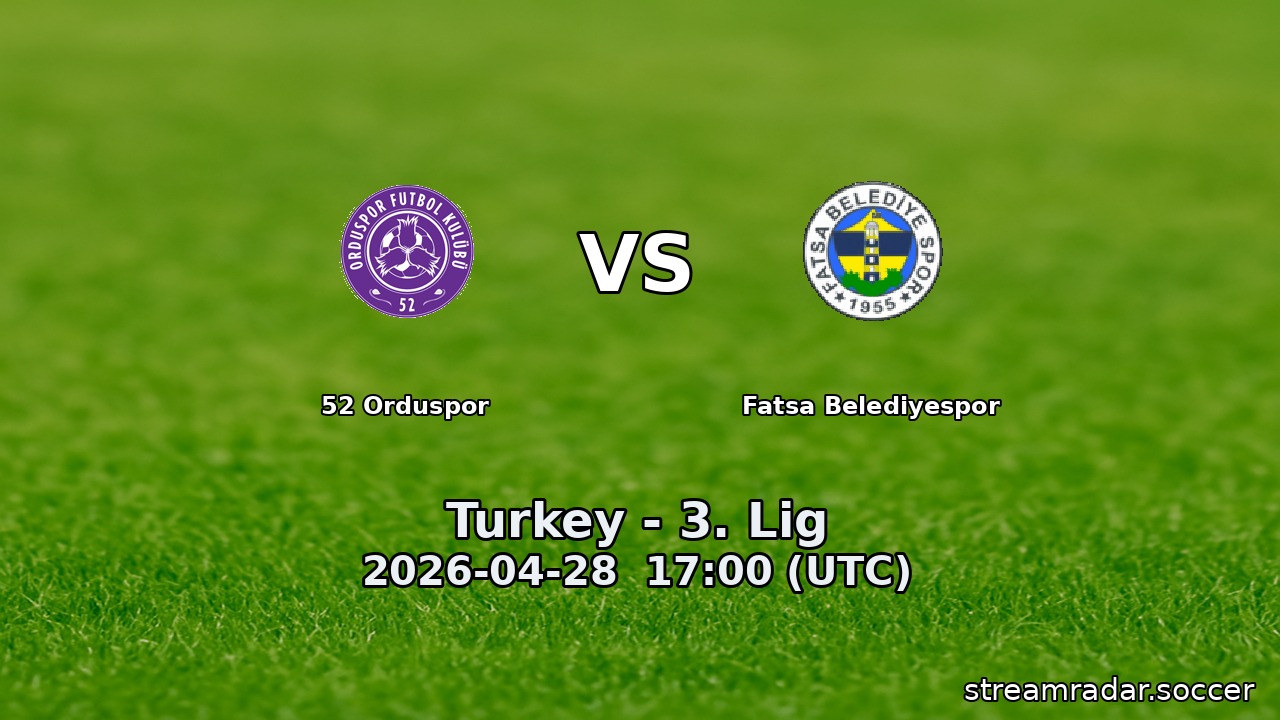 52 Orduspor vs Fatsa Belediyespor