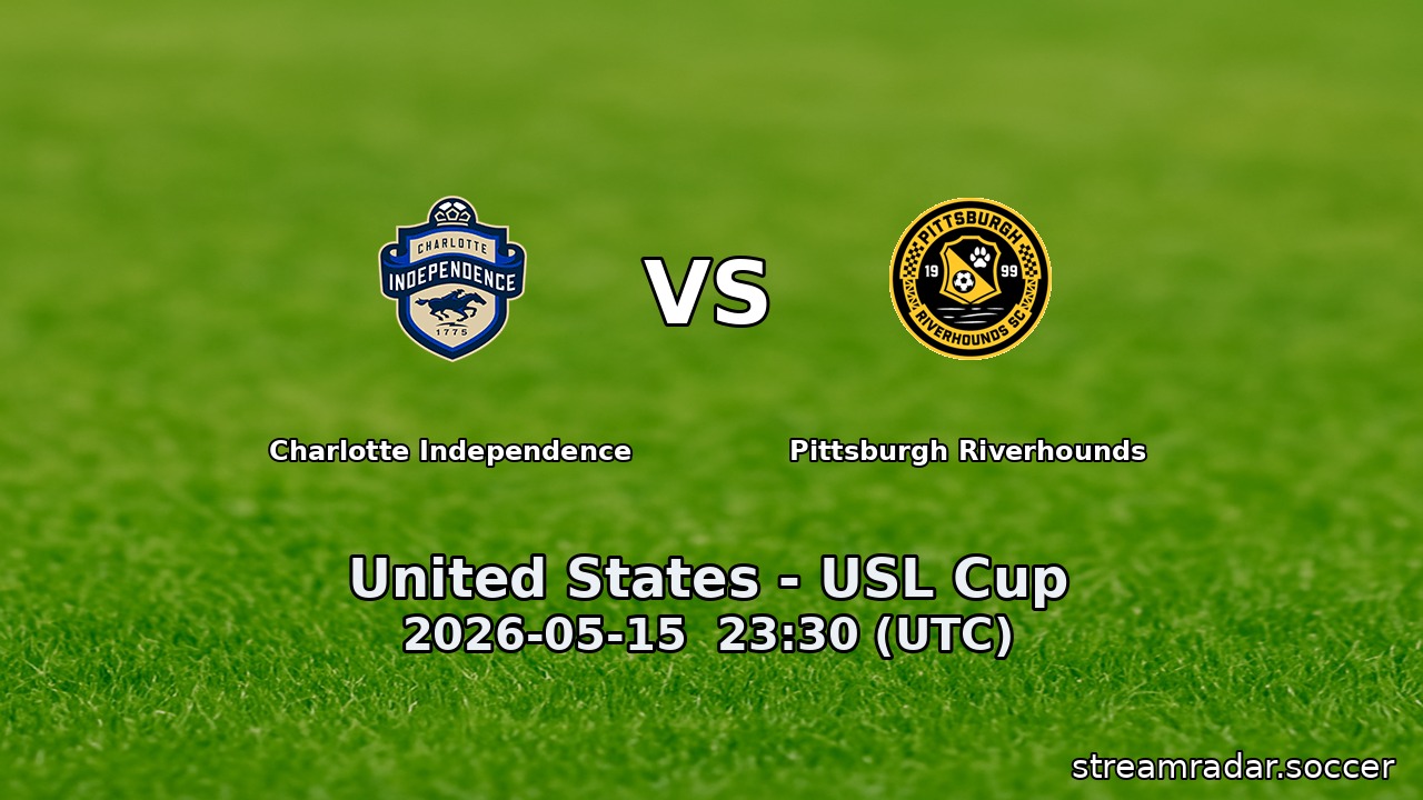 Charlotte Independence vs Pittsburgh Riverhounds