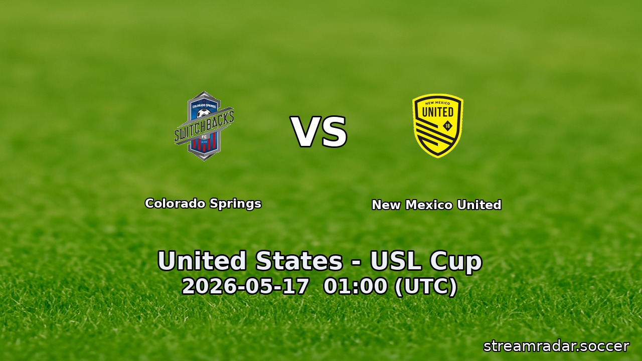 Colorado Springs vs New Mexico United