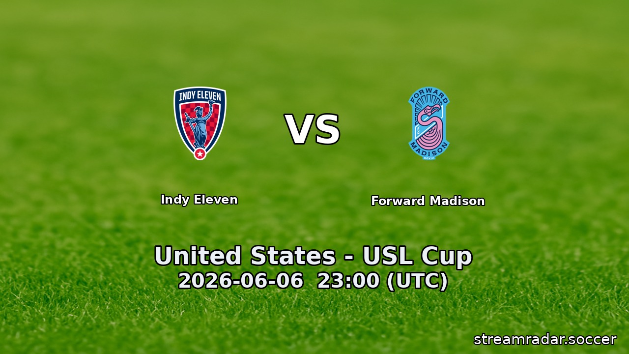 Indy Eleven vs Forward Madison