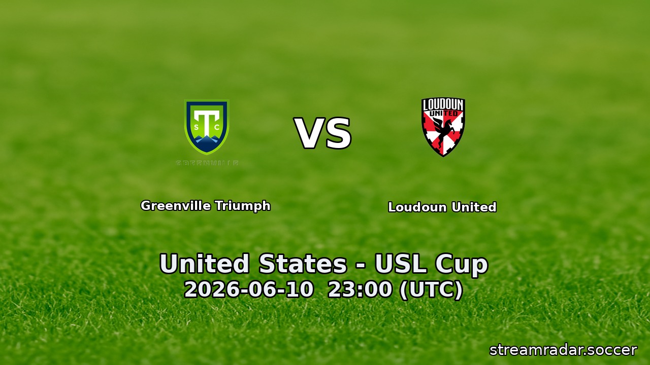 Greenville Triumph vs Loudoun United