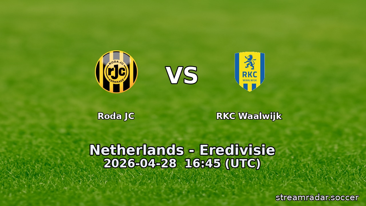 Roda JC vs RKC Waalwijk