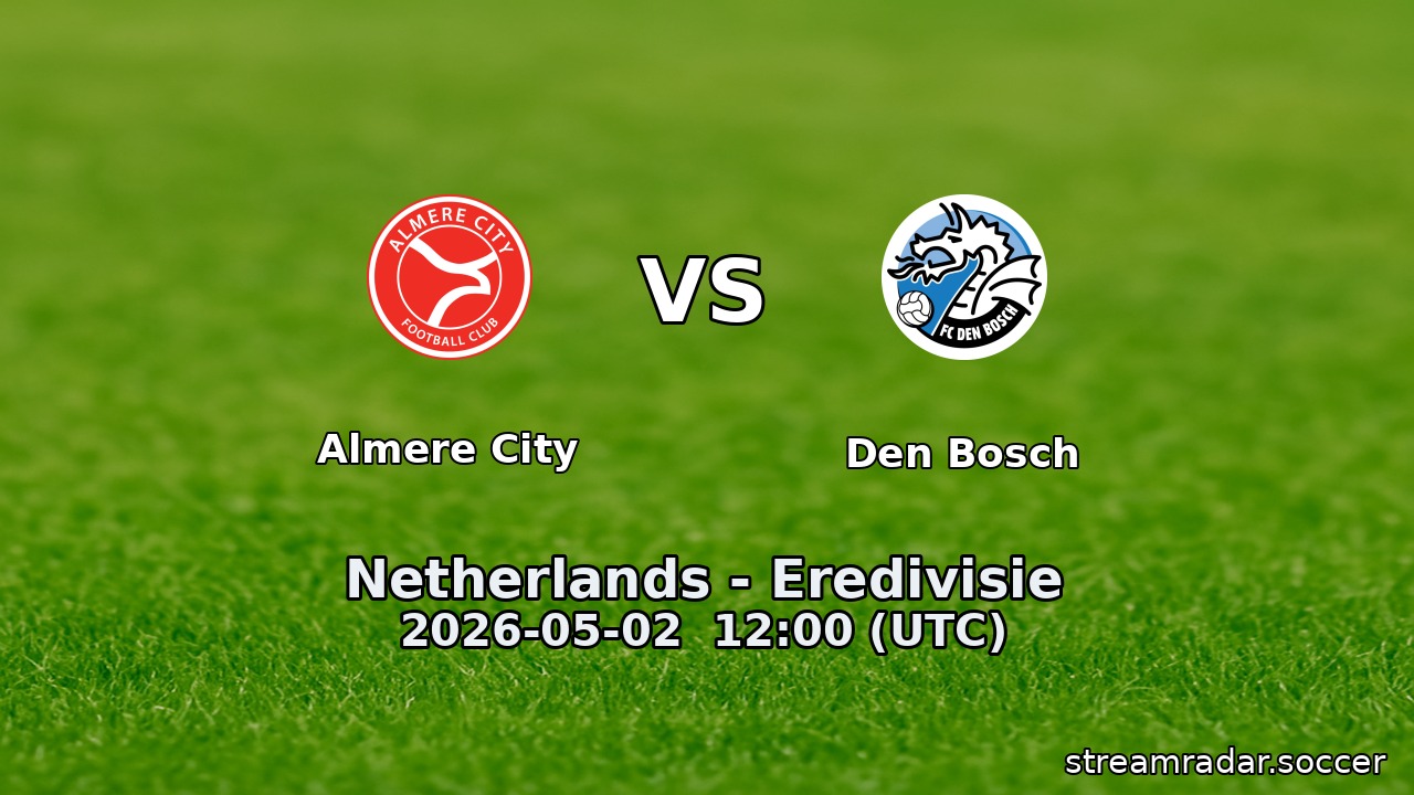 Almere City vs Den Bosch