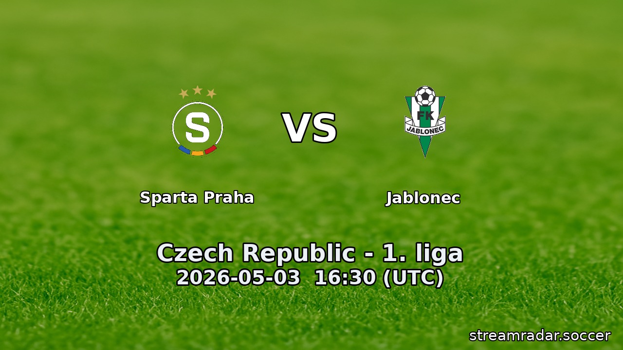 Sparta Praha vs Jablonec