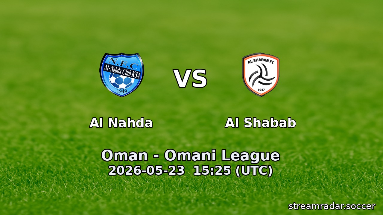 Al Nahda vs Al Shabab
