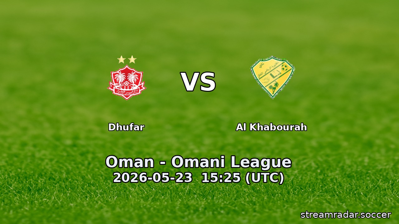 Dhufar vs Al Khabourah