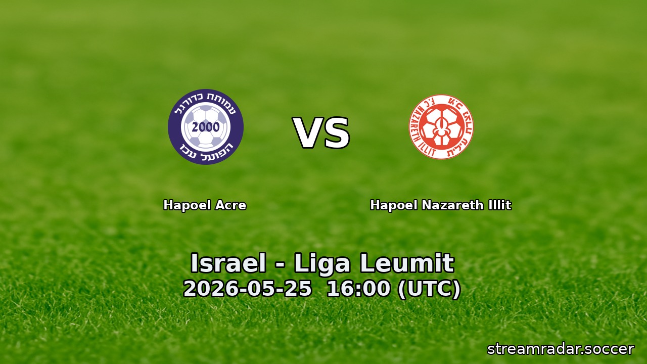 Hapoel Nazareth Illit vs Hapoel Acre