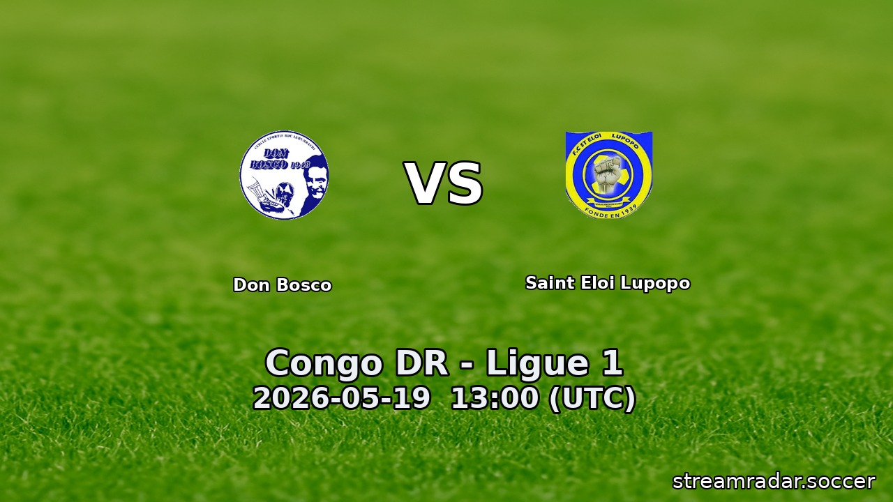 Don Bosco vs Saint Eloi Lupopo