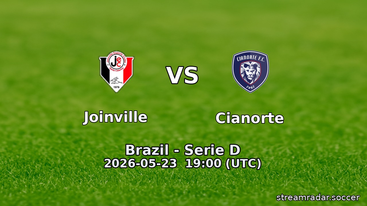 Joinville vs Cianorte