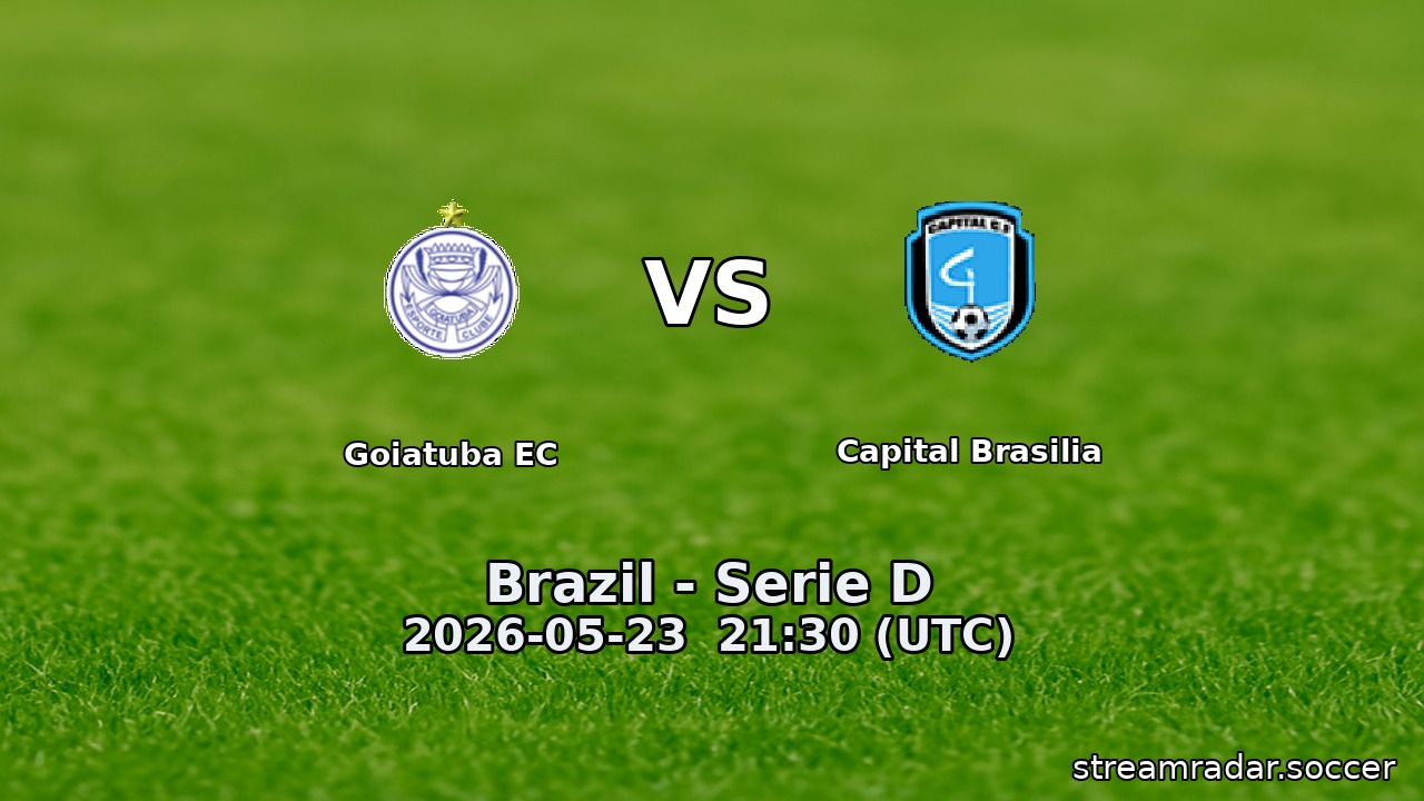 Goiatuba EC vs Capital Brasilia
