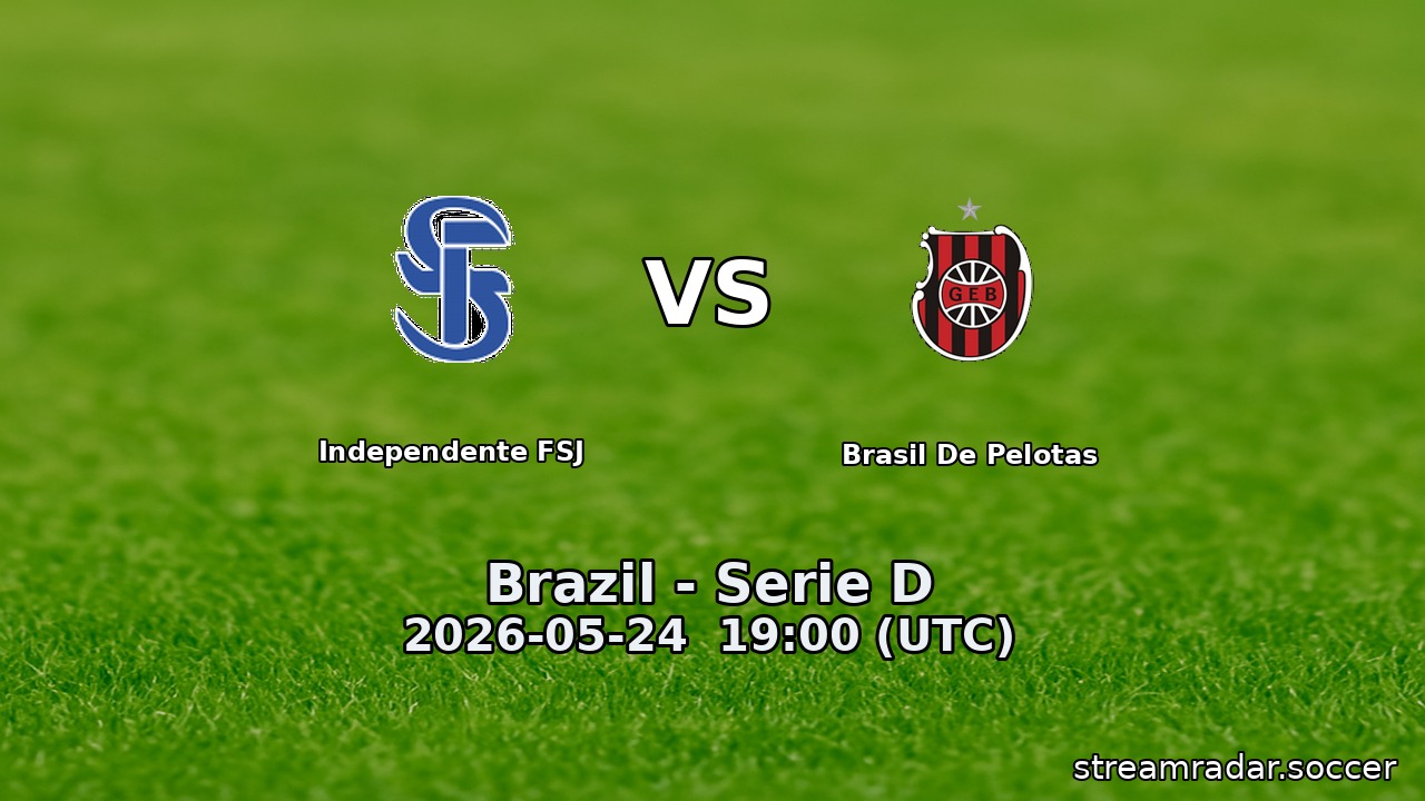 Independente FSJ vs Brasil De Pelotas