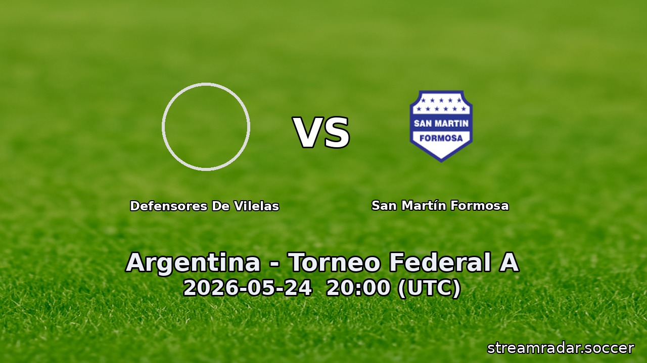 Defensores De Vilelas vs San Martín Formosa