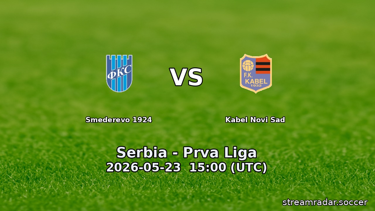 Smederevo 1924 vs Kabel Novi Sad