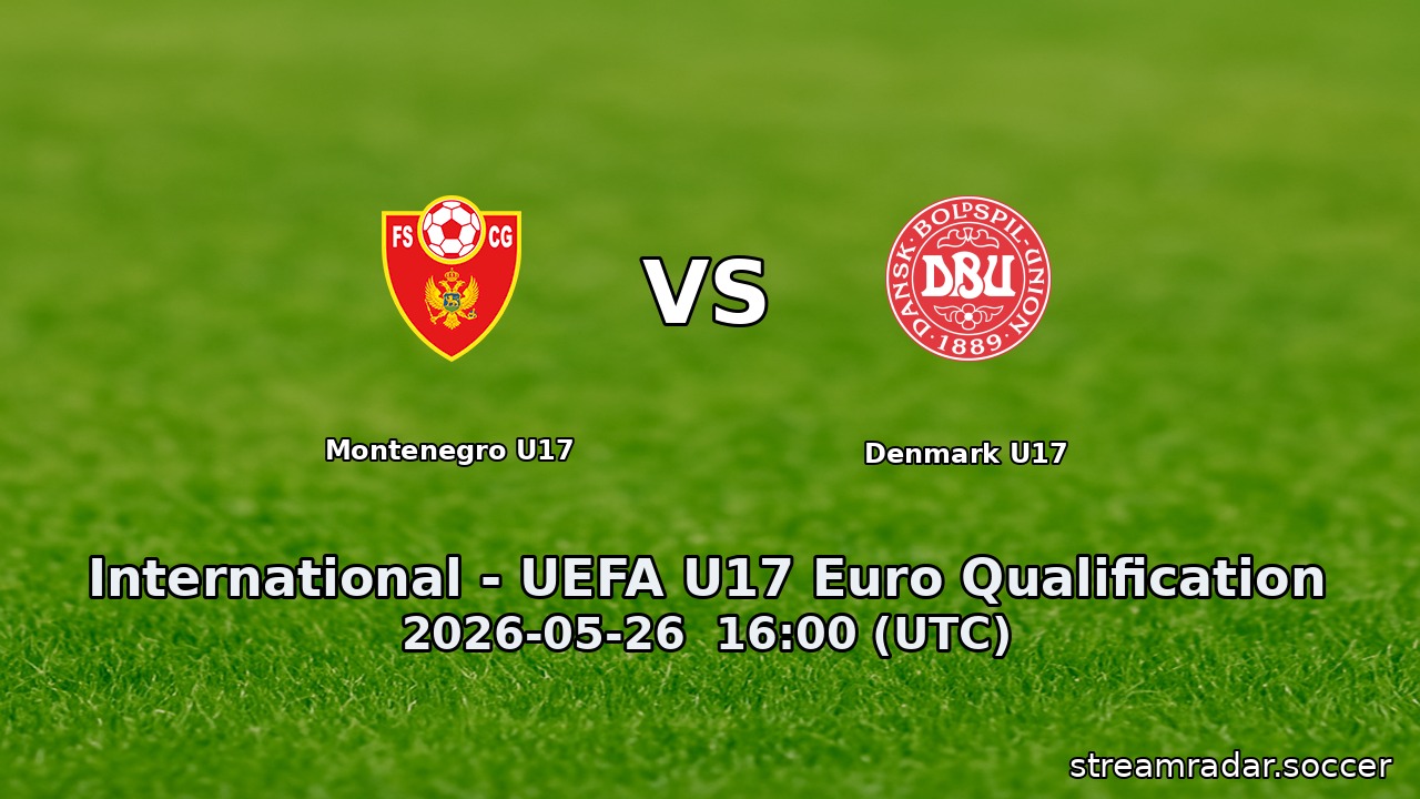Montenegro U17 vs Denmark U17