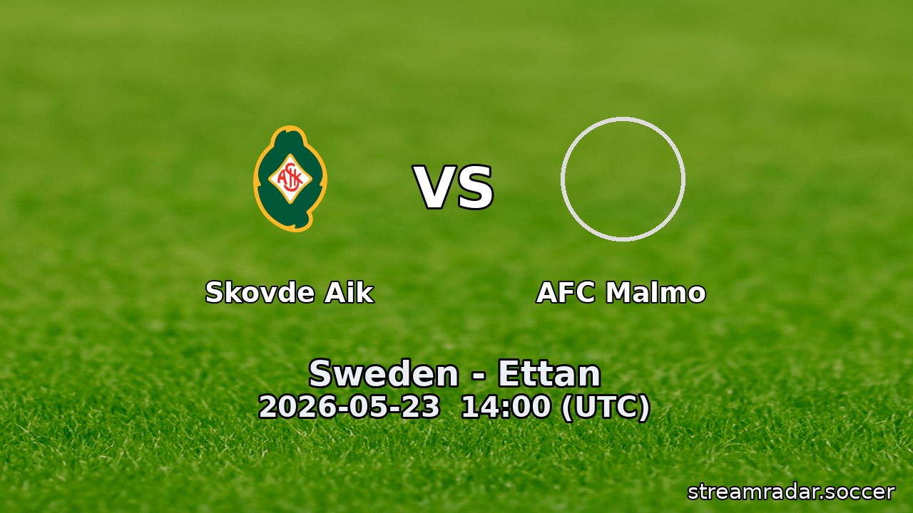 Skovde Aik vs AFC Malmo