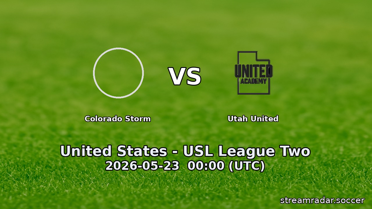 Colorado Storm vs Utah United