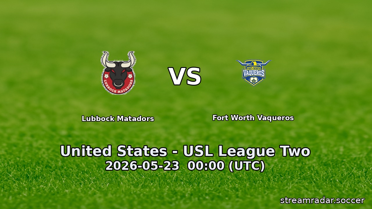 Lubbock Matadors vs Fort Worth Vaqueros