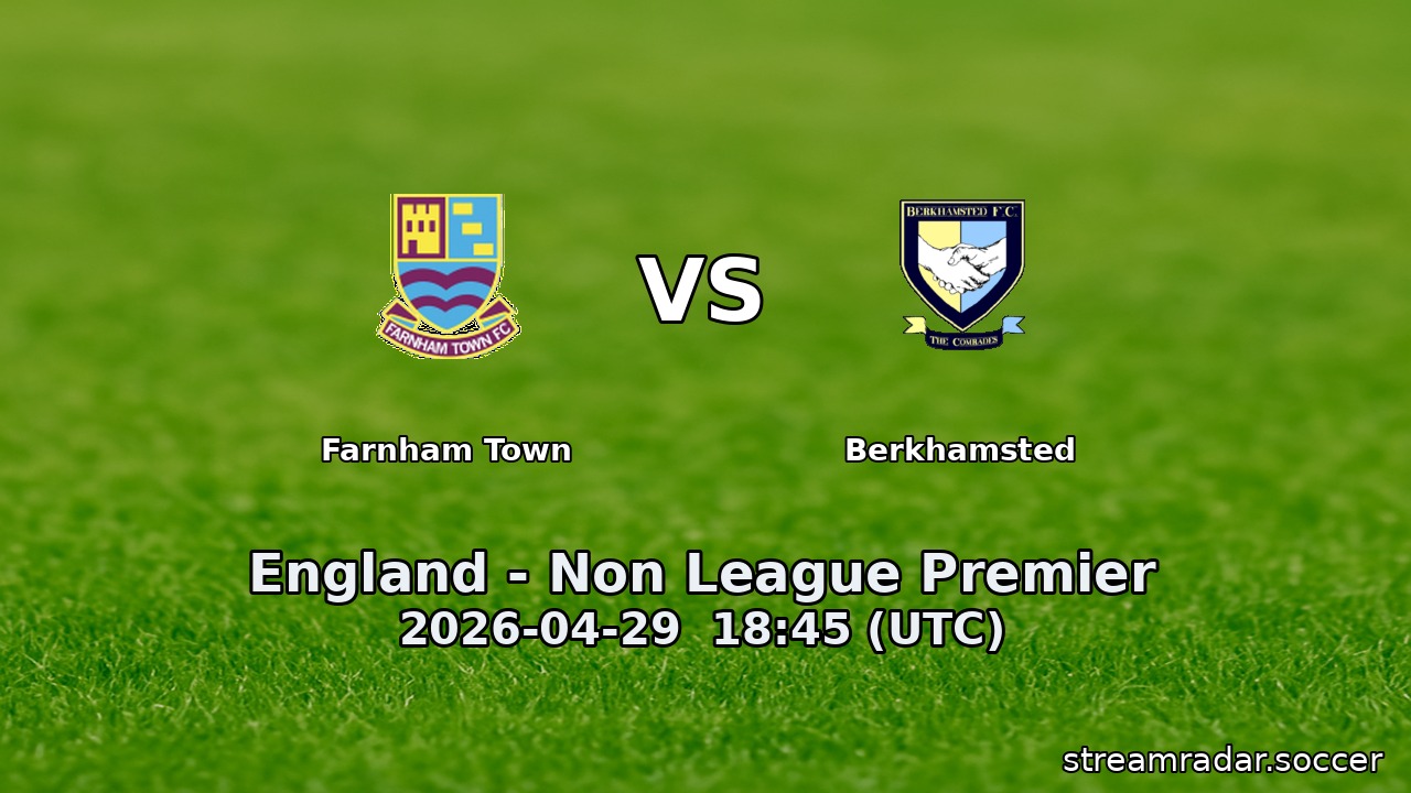 Farnham Town vs Berkhamsted