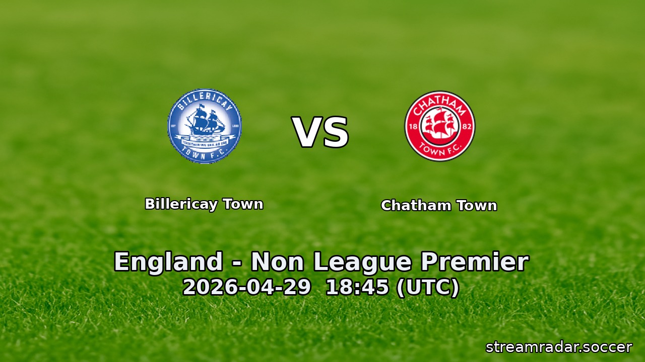 Billericay Town vs Chatham Town