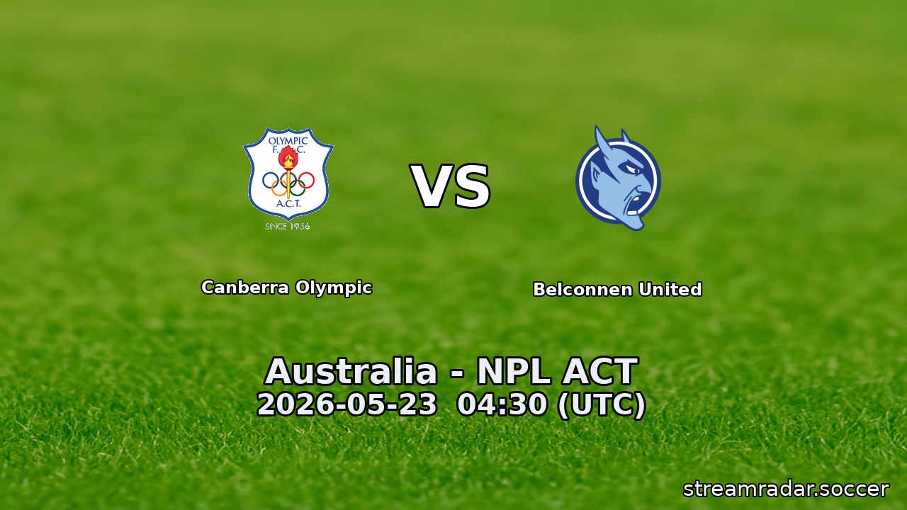 Canberra Olympic vs Belconnen United