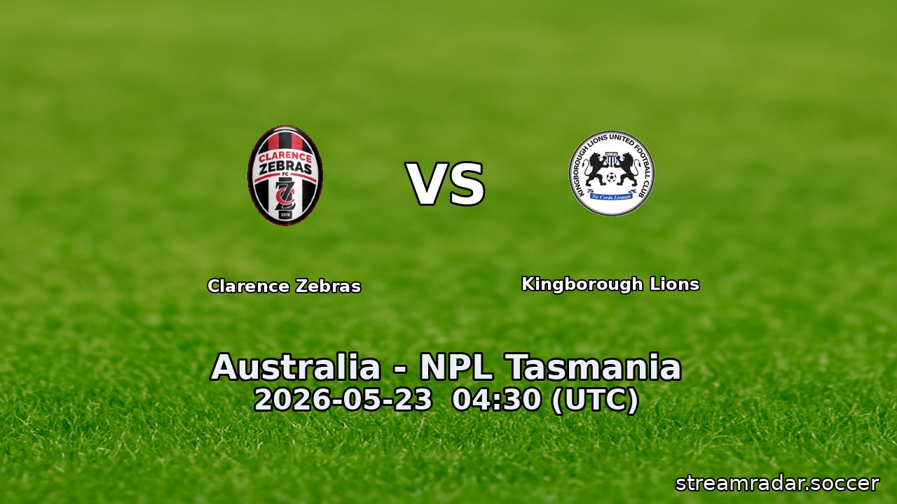 Clarence Zebras vs Kingborough Lions