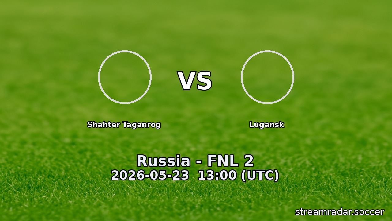 Shahter Taganrog vs Lugansk