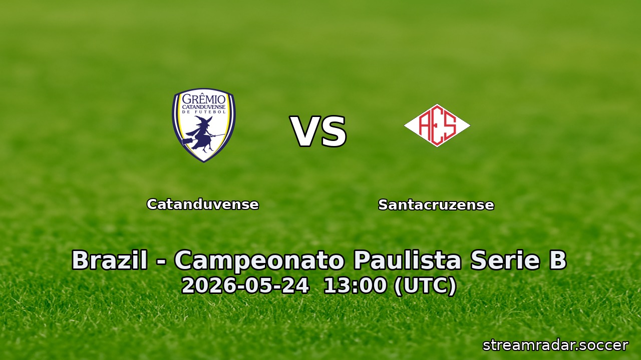 Catanduvense vs Santacruzense
