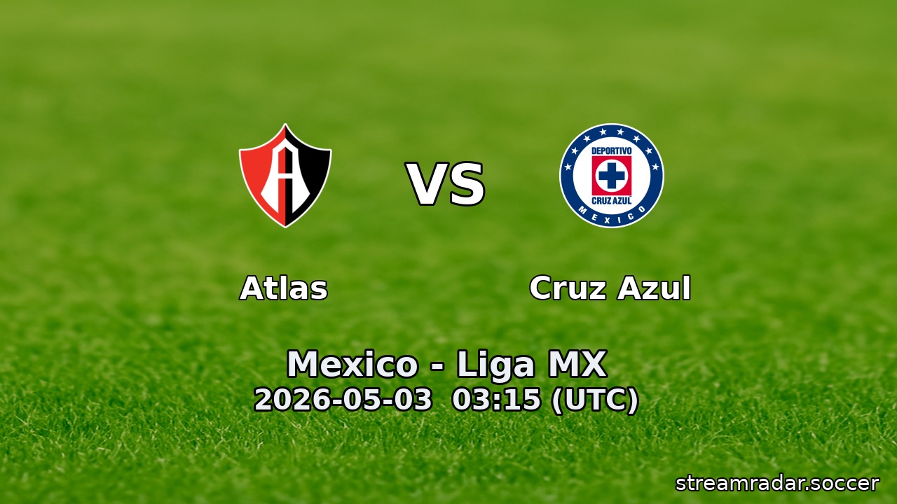 Atlas vs Cruz Azul
