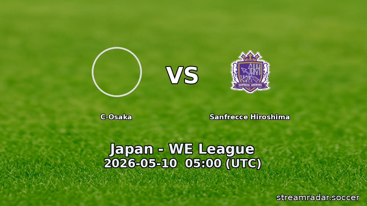 C-Osaka vs Sanfrecce Hiroshima