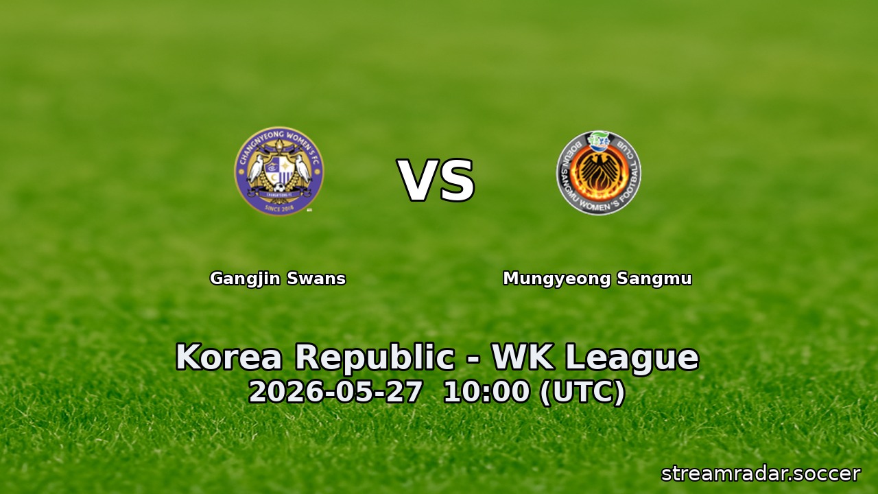 Gangjin Swans vs Mungyeong Sangmu