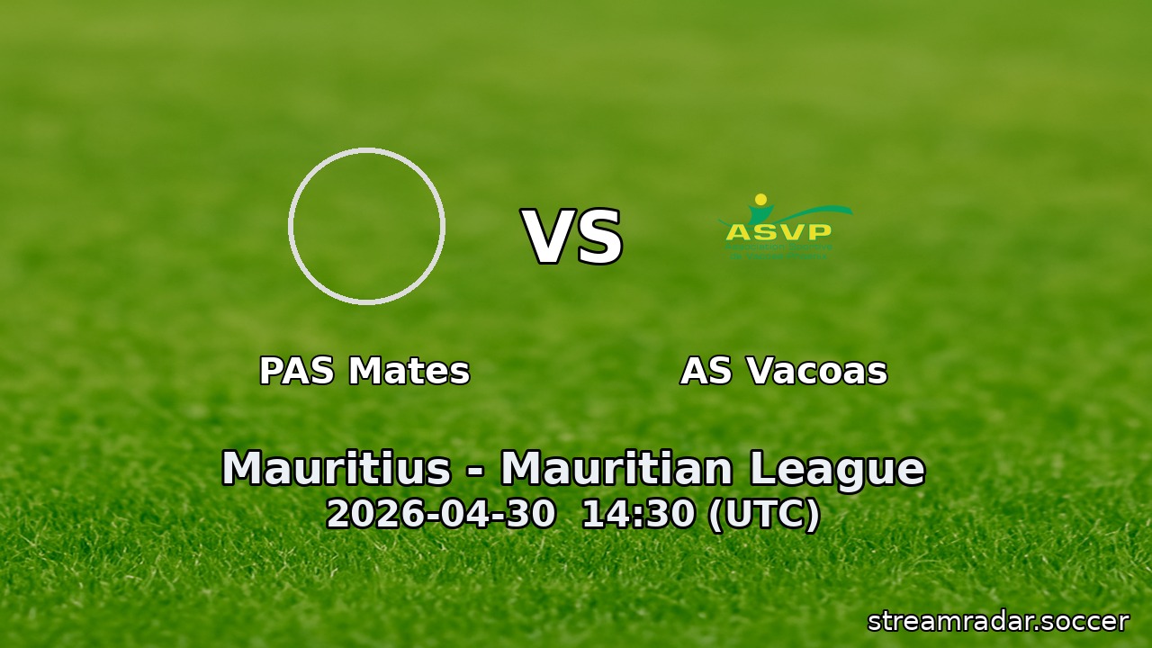 PAS Mates vs AS Vacoas