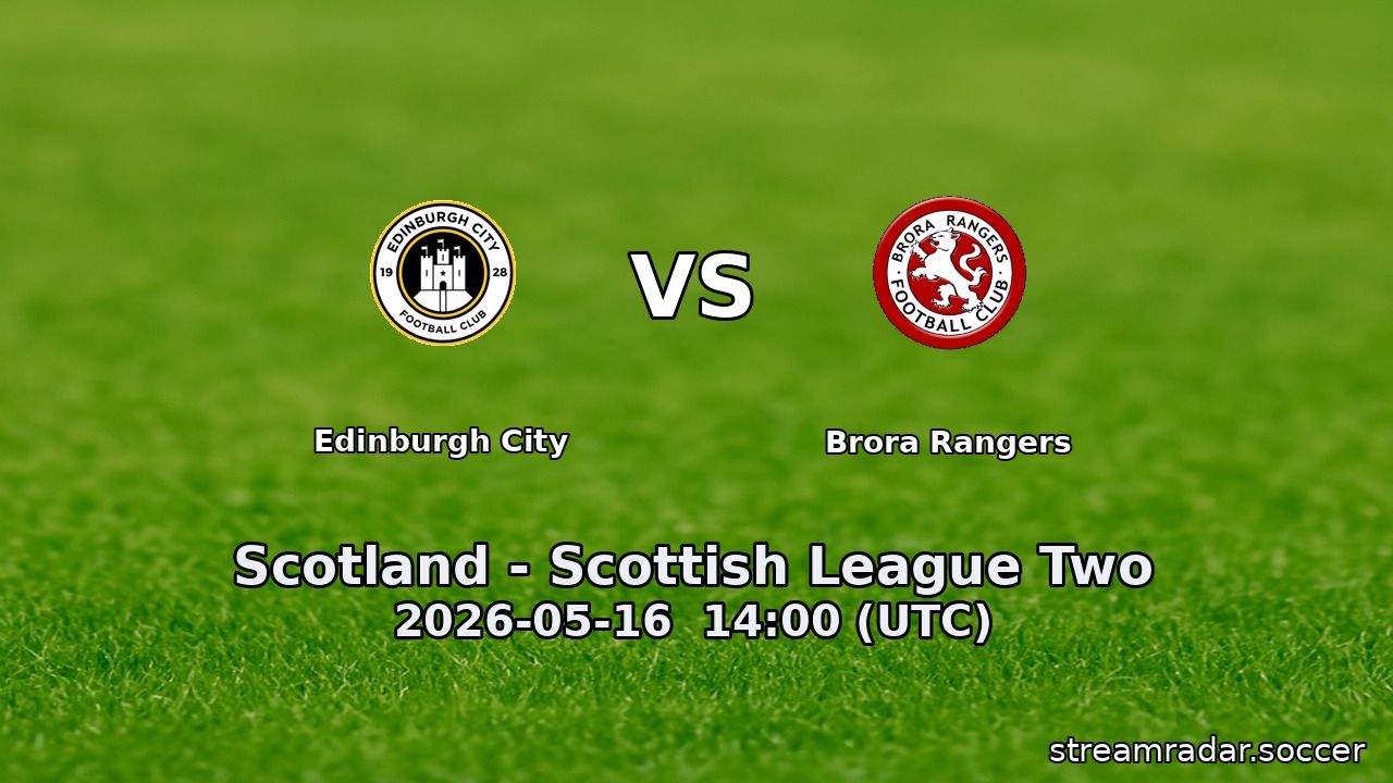 Edinburgh City vs Brora Rangers