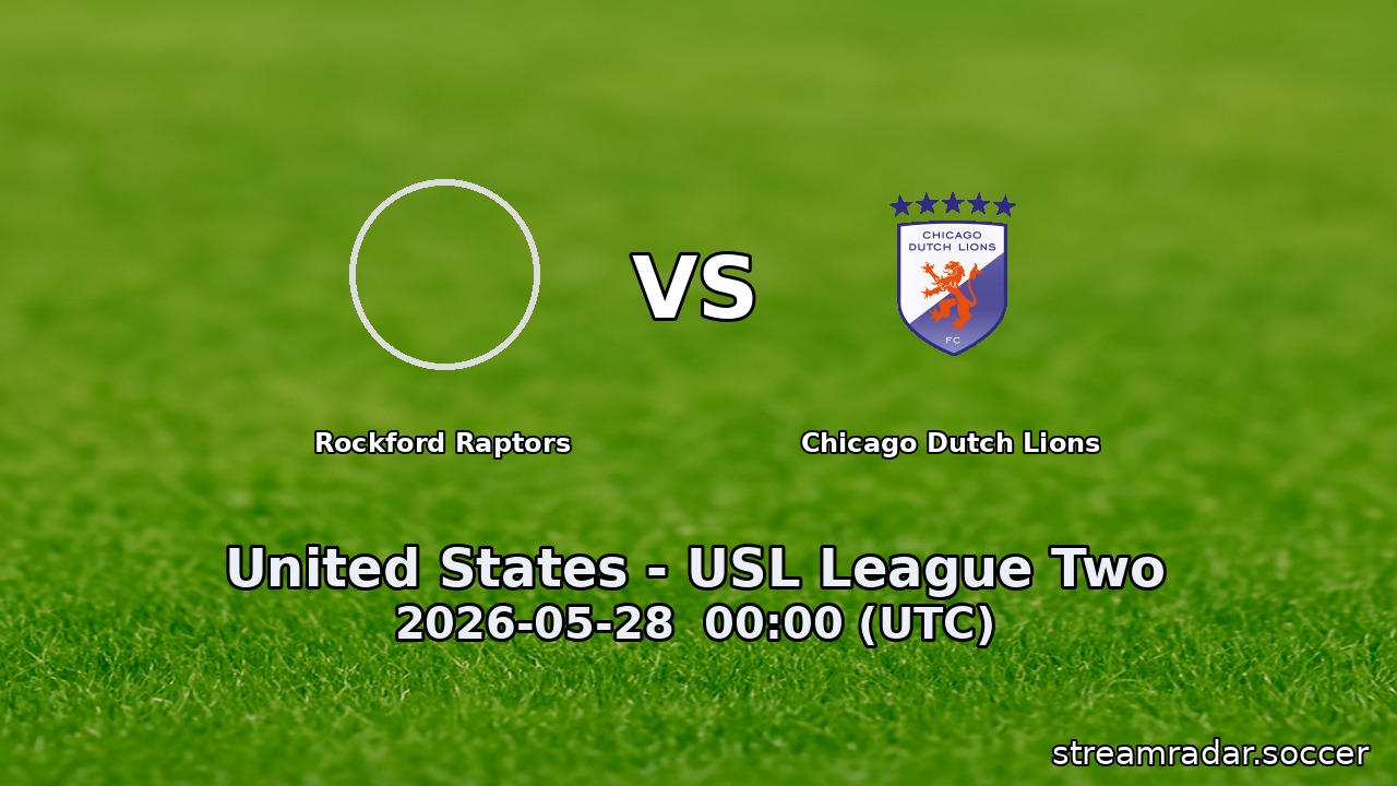 Rockford Raptors vs Chicago Dutch Lions