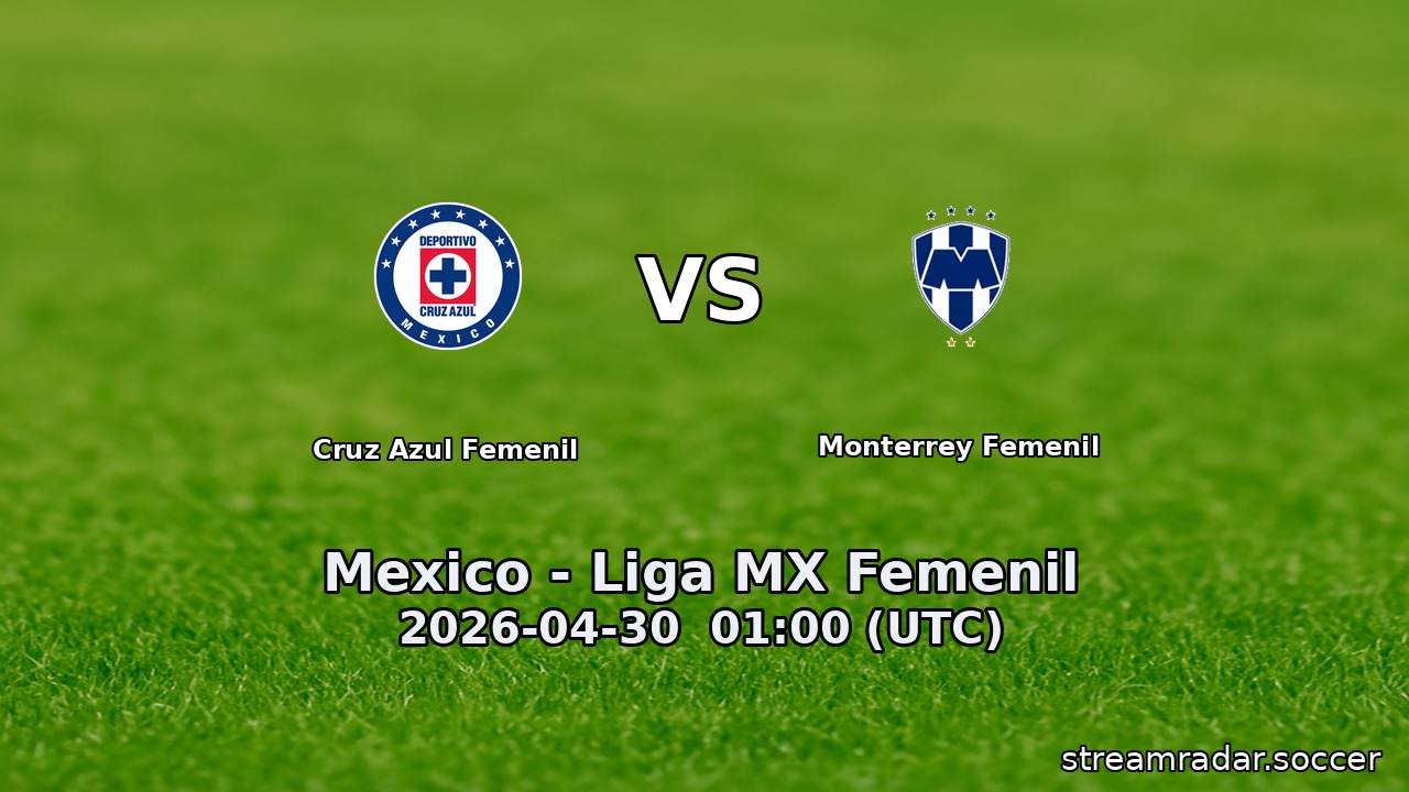 Cruz Azul Femenil vs Monterrey Femenil