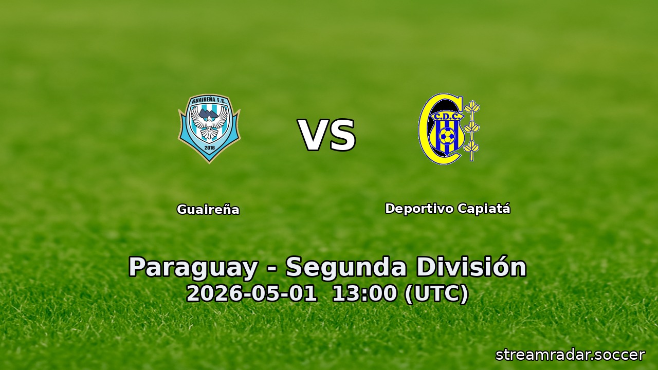 Guaireña vs Deportivo Capiatá