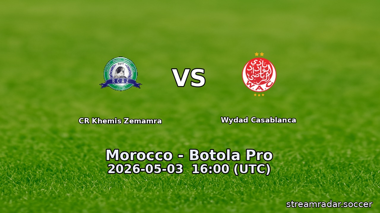 CR Khemis Zemamra vs Wydad Casablanca