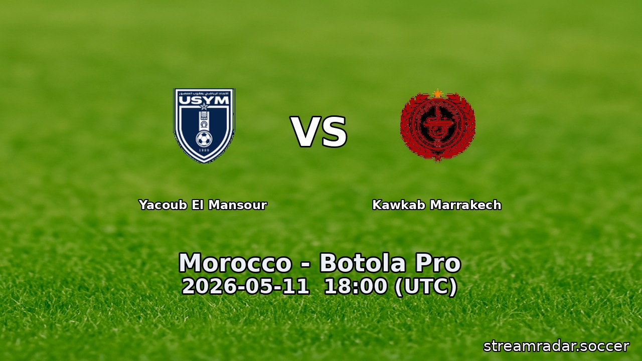 Yacoub El Mansour vs Kawkab Marrakech