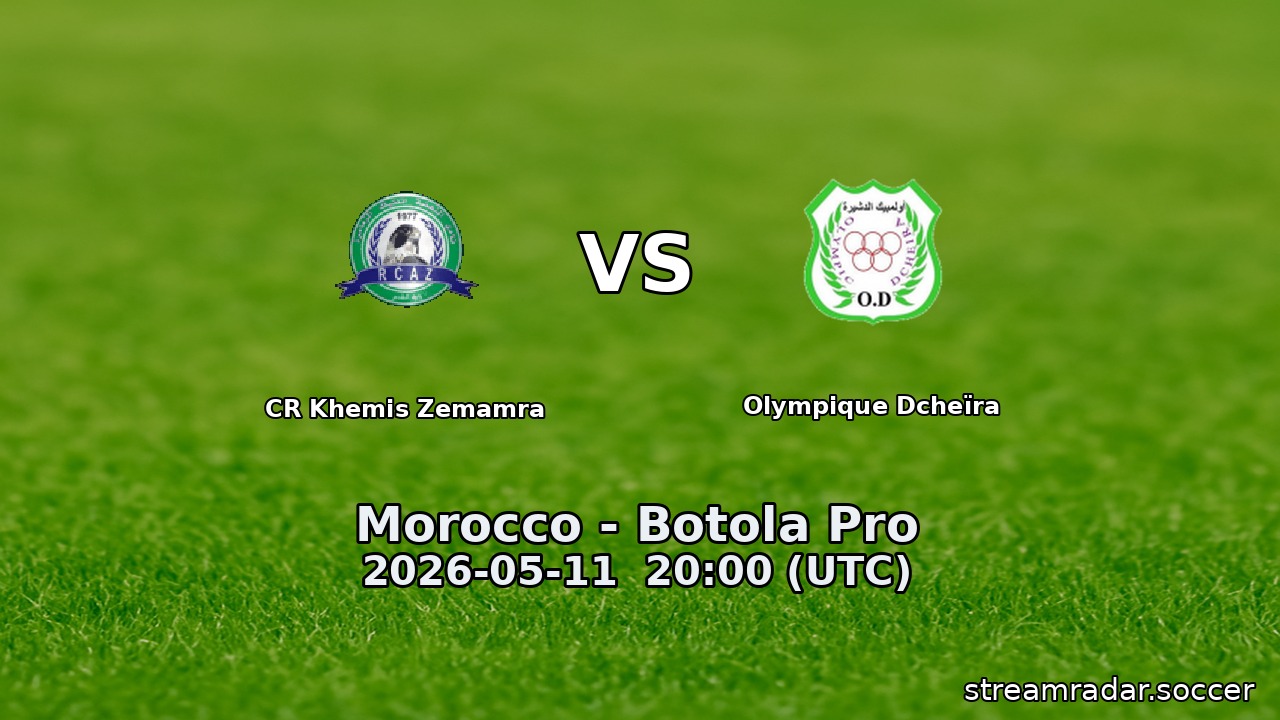 CR Khemis Zemamra vs Olympique Dcheïra