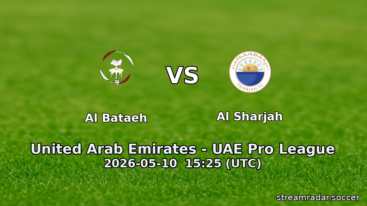 Al Bataeh vs Al Sharjah