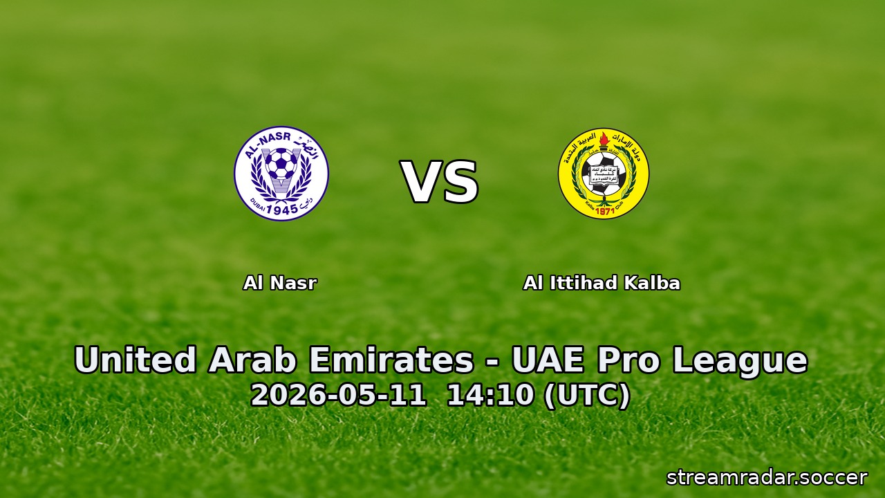 Al Nasr vs Al Ittihad Kalba