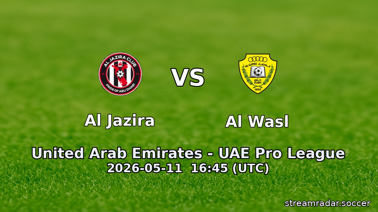 Al Jazira vs Al Wasl
