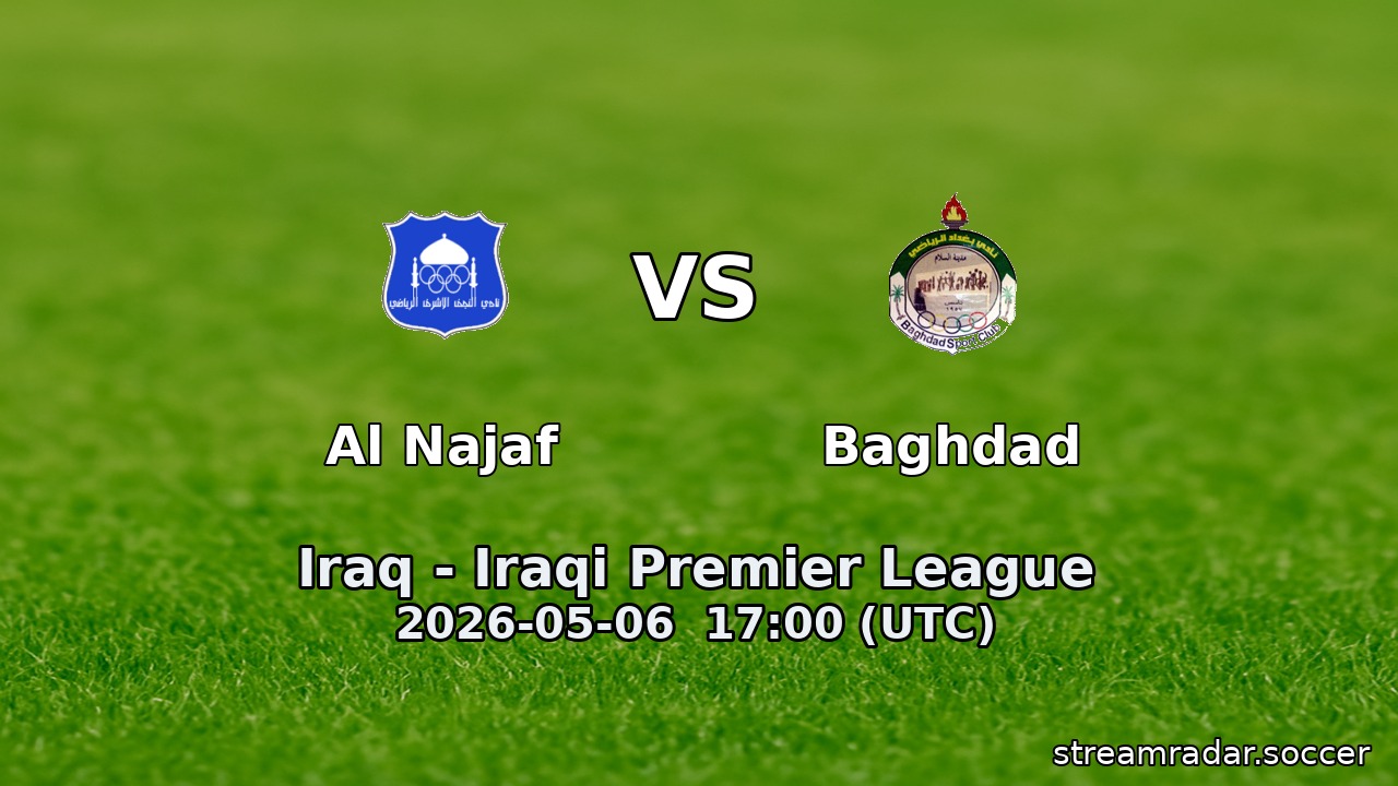 Al Najaf vs Baghdad