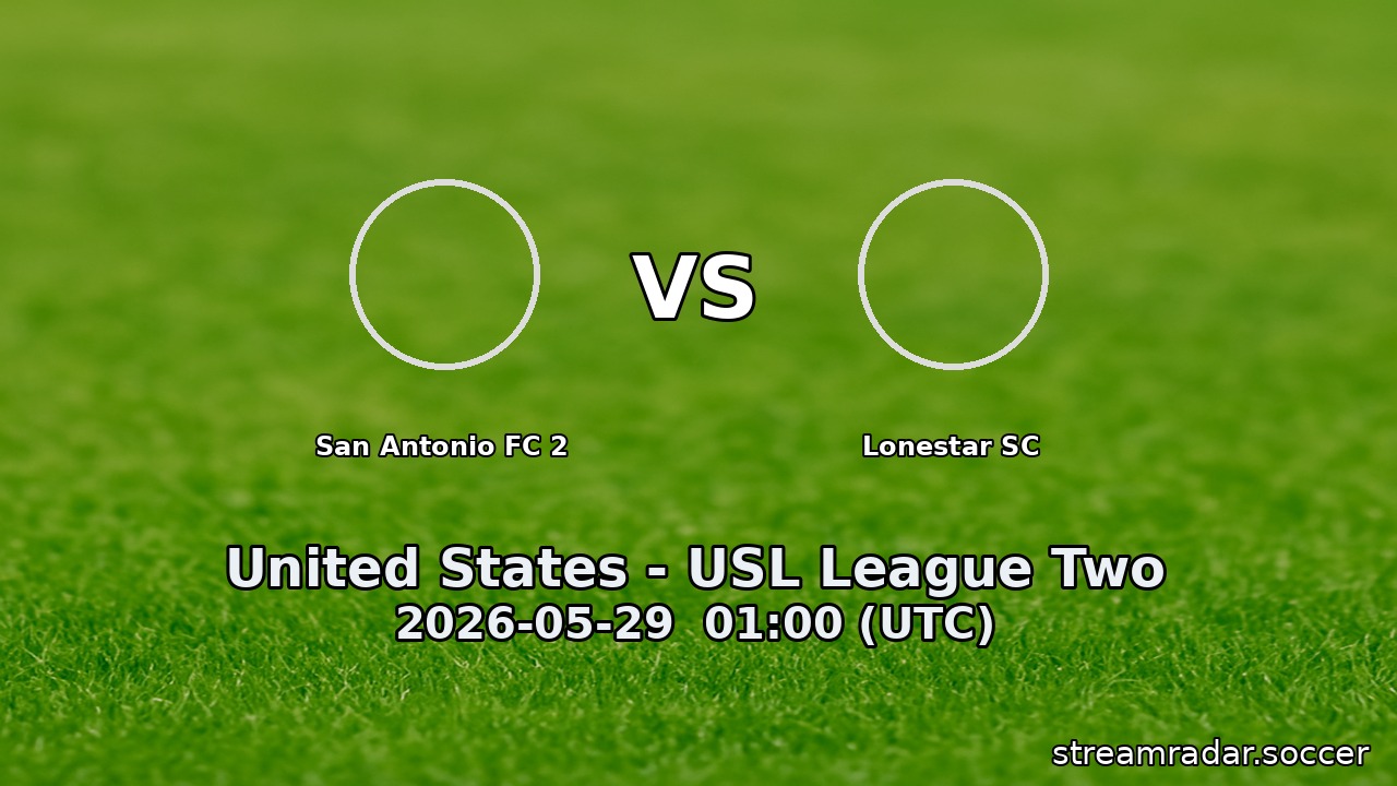 San Antonio FC 2 vs Lonestar SC